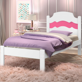 Cama Solteiro Iris Cambel Flex Branco Rosa Azul 402845