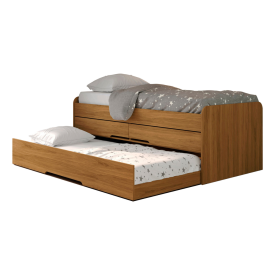 Cama Bibox Solteiro Juliette 2 Gavetas Camaru Robel Moveis