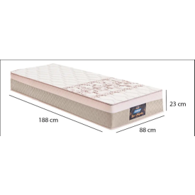 Colchão Casal Gazin Los Angeles Plus Molas Ensacadas 23 x 188 x 88 Areia Branco Solteiro