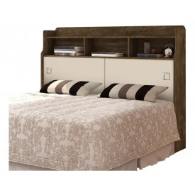 Cabeceira Box Jessica Cambel 1.60 Castanho Off White