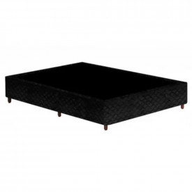 Box Casal Art Flex 138 x 188 Universal Preto Quarto Cama