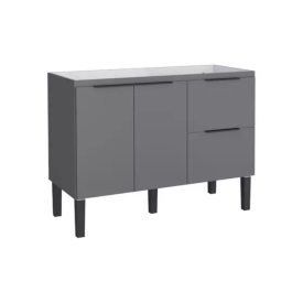 Gabinete de Cozinha Para Pia de 120 em Madeira Cisne 2 Gavetas Cinza - Cozimax