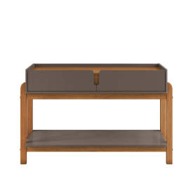 Aparador 2Gav Lizz Cinza Perola/Cedro Casa D Moveis