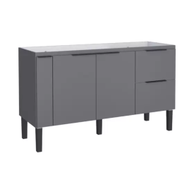 Gabinete de Cozinha Para Pia de 150 em Madeira Cisne 2 Gavetas Cinza - Cozimax