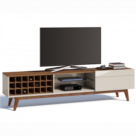 Rack Classic Imcal Com Adega 2.2 11075 Off White Freijó Sala FORA DE LINHA