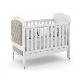 Berço Provence com Kit Captone 61059 51034 Branco Soft Quarto Bebe 