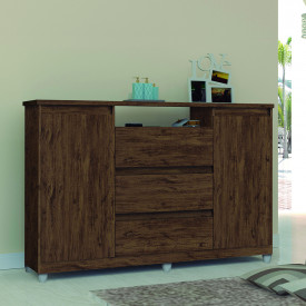 Cômoda Vênus 3 Gavetas Amendoa Primus Móveis Quarto