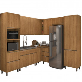 Cozinha Agata 01 2860x2616mm - 10 Peças Freijo Vitamov