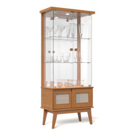 Cristaleira Detroid 2 Portas Nature Tebarrot Móveis