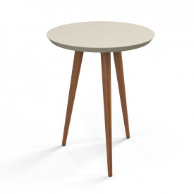 Mesa de Apoio Luna Pés Palito 53 Off White Patrimar