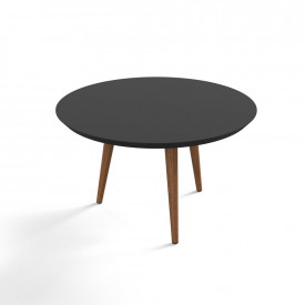 Mesa de Centro Luna Pés Palito 67 Preto Acetinado Patrimar