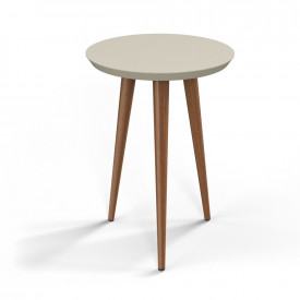 Mesa Lateral Luna Pés Palito 44 Off White Patrimar