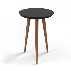Mesa Lateral Luna Pés Palito 44 Preto Patrimar