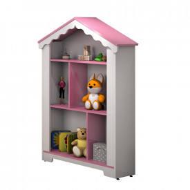 Estante Infantil Casinha Magia Branco Rosa Ofertamo 