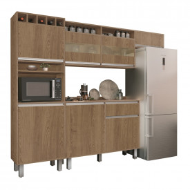 Cozinha Smart Compacta Armario 2396mm Freijo FORA DE LINHA