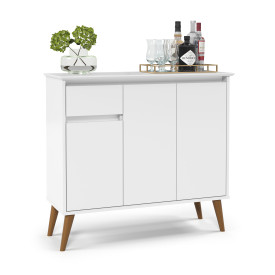 Aparador Buffet Veneza Ej Móveis Branco Sala