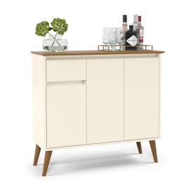 Aparador Buffet Veneza Ej Móveis Off Freijó Sala