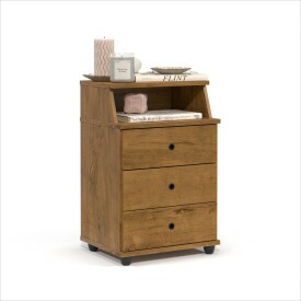 Mesa de Cabeceira Luxo New Freijó 25865 3Gav EJ Móveis 