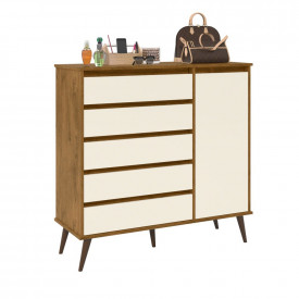 Cômoda Sapateira Rubi Freijó Off White 29645 EJ Móveis