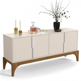 Buffet Amalfi Pé Madeira Off White M Canela 903439 Lukaliam 