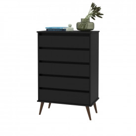 Cômoda Nina 5 Gavetas Preto 29520 EJ Móveis