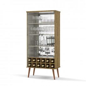 Cristaleira Seller Nature Off White com Espelho Patrimar