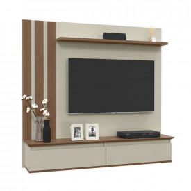 Painel Trend Off White Canelato TV 46" com Portas Patrimar 