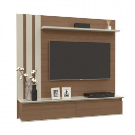 Painel Trend Canelato Off White TV 46" com Portas Patrimar 
