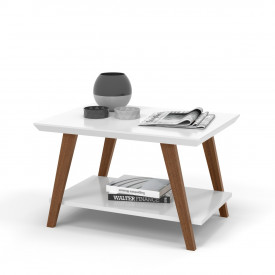 Mesa de Centro Davi Branco/Amadeirado OFERTAMO