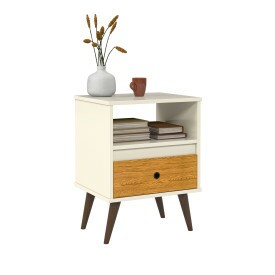 Mesa de Cabeceira Wood NEW Ej Móveis Off/Nature 28512