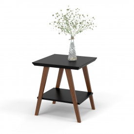 Mesa Lateral Davi Preto/Amadeirado OFERTAMO