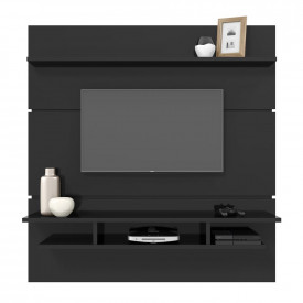 Painel Adryan Preto com Prateleiras e Nichos Patrimar