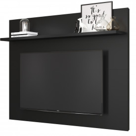 Painel Topázio Preto Acetinado TV 42" Quarto Sala Patrimar