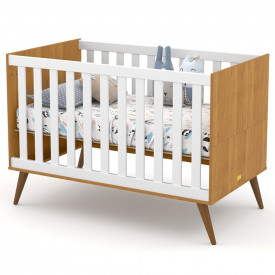 Berço Gold Matic Móveis 61484 Freijó Branco Soft Eco W Quarto Infantil