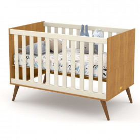 Berço Gold Matic Móveis 61483 Freijó Off White Eco Quarto Infantil