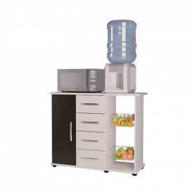 Fruteira Camila 1 Porta Branco Preto Primus Móveis