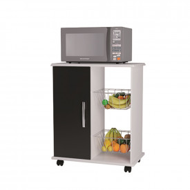 Fruteira Ianá 1 Porta Branco Preto Luxo Primus Moveis