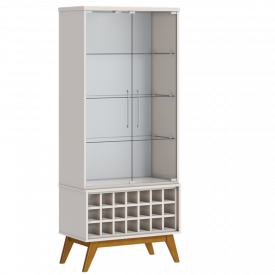 Cristaleira Classic Com Adega Imcal 23011 Off White Sala FORA DE LINHA