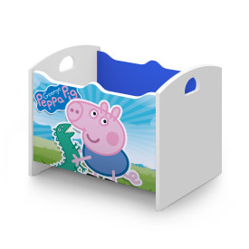 Caixa Baú Organizadora de Brinquedos infantil MDF Peppa George Azul