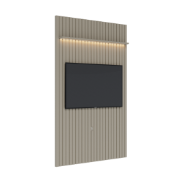 Painel Ripado Flow C Suporte Invisível 1.4 Gianduia Com LED 66685 Ofertamo