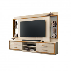 Home Leni com Gavetas e Prateleira Off White Cedro 37669 EDN