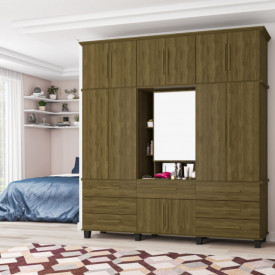 Roupeiro Eccos Capelinha Imbuia 07850IF Fabrimóveis