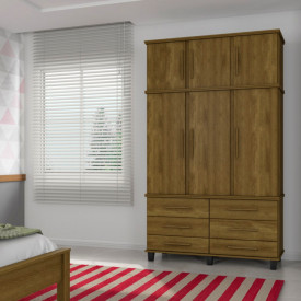 Guarda Roupa Triplex Prisma 3 Ptas Imbuia 03800IF Fabrimóveis