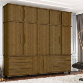 Guarda Roupa Triplex Prisma 5Ptas Imbuia 06000IF Fabrimóveis