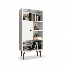 Livreiro Chaplin Com Pés Retro Branco 6326 EDN 