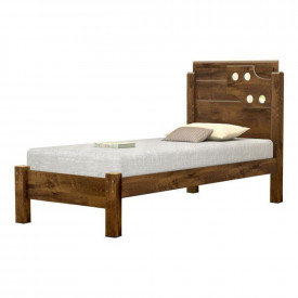 Cama Solteiro Luiza Detalhe Espelho Malbec Vitamov