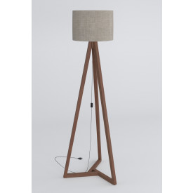 Luminaria Piso 1.6 tripe integra Finger Abajur Amadeirado 