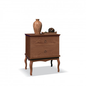 Mesa de Cabeceira Luis XV 2 Gavetas Naturale 45014 EDN FORA DE LINHA