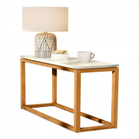 Mesa de Apoio Supreme Tebarrot Off White Nature Sala Estar