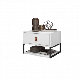 Mesa Cabeceira Suspensa Sigma Branco Casa D Móveis